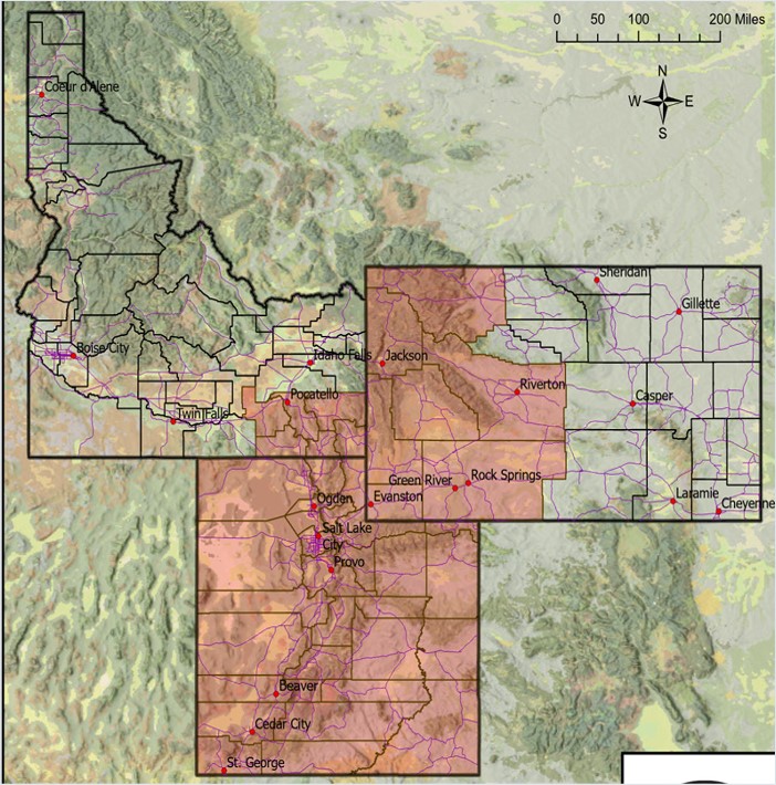 UCA Region Boundary Map